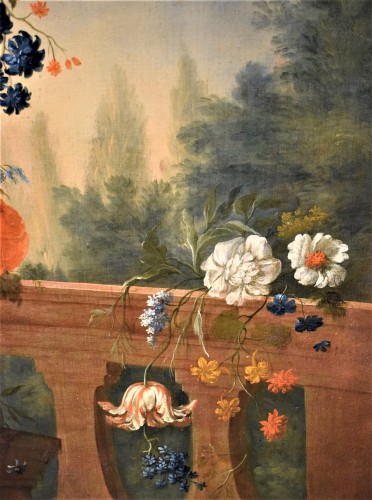 Still Life of Flowers in a garden - Antonio Rapous (1733-1819) - Louis XVI